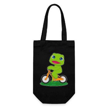 Frosch Fahrrad - Geschenkbeutel für Flaschen - Schwarz - Vorne