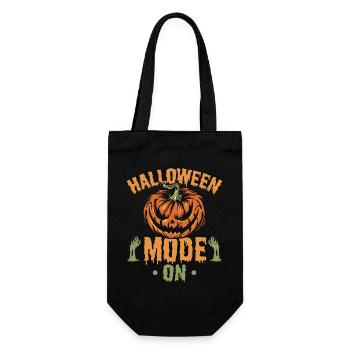 Pumpkin Halloween Mode On - Halloween Pumpkin Part - Geschenkbeutel für Flaschen - Schwarz - Vorne