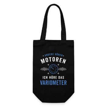 Ich höre das Variometer Segelflug - Geschenkbeutel für Flaschen - Schwarz - Vorne