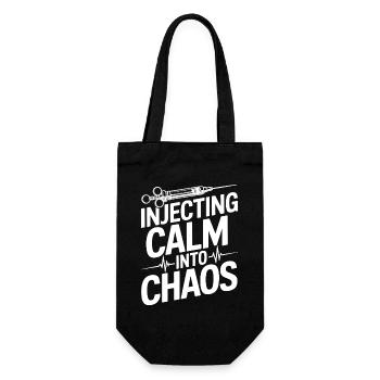 Anesthesiologist Calm Into Chaos Anesthesia - Geschenkbeutel für Flaschen - Schwarz - Vorne