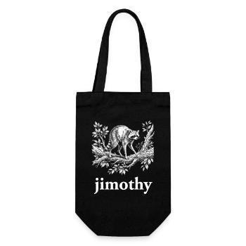 Jimothy – Baumporträt - Geschenkbeutel für Flaschen - Schwarz - Vorne