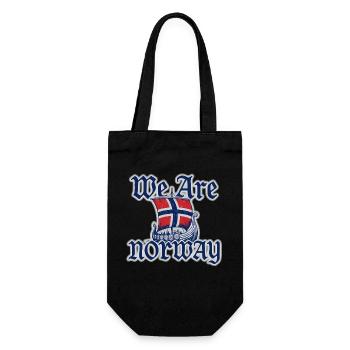 Drapeau du bateau viking norvégien - Sac à bouteille - noir - Devant