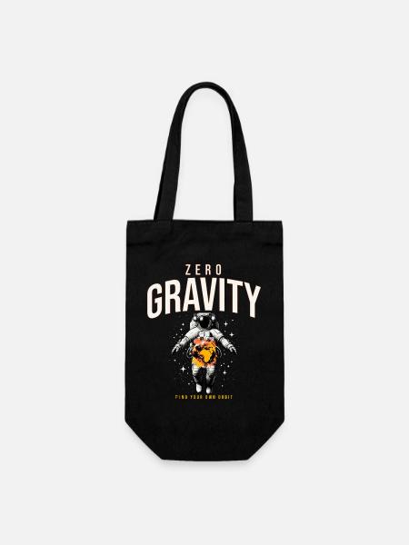 Zero Gravity Astronaut Erde Weltraum - Geschenkbeutel für Flaschen - Schwarz