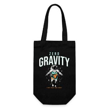 Zero Gravity Astronaut Erde Weltraum - Geschenkbeutel für Flaschen - Schwarz - Vorne