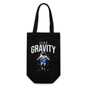 Zero Gravity Astronaut Earth Space - Gift Bag for Bottles - black - Front