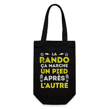 La Rando ça marche un pied après l'autre - Sac à bouteille - noir - Devant