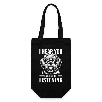 Lhasa Apso Drôle, Cadeau Lhasa Apso - Sac à bouteille - noir - Devant