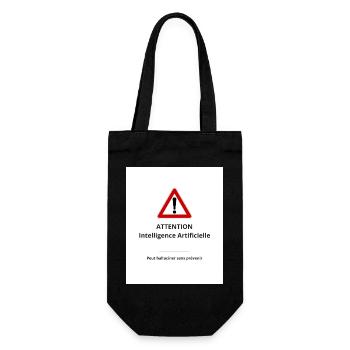 Attention : IA hallucinante - Sac à bouteille - noir - Devant