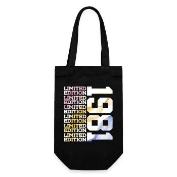 LIMITED EDITION 1981 - 45 YEARS - 45TH BIRTHDAY - Gift Bag for Bottles - black - Front