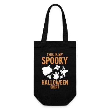 Voici mon t-shirt d’Halloween effrayant Drôle d’Halloween - Sac à bouteille - noir - Devant