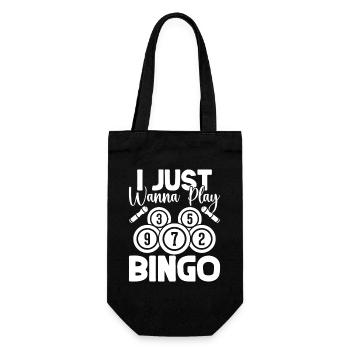 Bingo Player I Just Wanna Play Bingo - Geschenkbeutel für Flaschen - Schwarz - Vorne