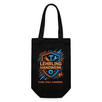 Eine Lehre im Handwerk - das ist die Zukunft - Geschenkbeutel für Flaschen - Schwarz - Vorne