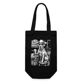 Cowboy Dog Beer Funny Labrador - Geschenkbeutel für Flaschen - Schwarz - Vorne