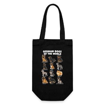 German Dog Breed Chart Cute - Gift Bag for Bottles - black - Front