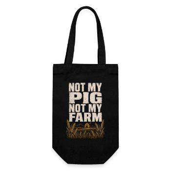 Not My Pig Not My Farm Farm Pigs - Gift Bag for Bottles - black - Front