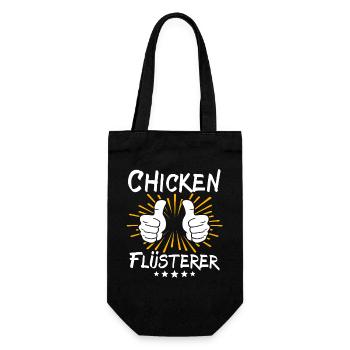 Chicken Spruch - Geschenkbeutel für Flaschen - Schwarz - Vorne