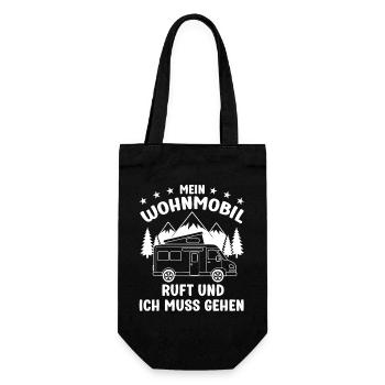 Mein Wohnmobil ruft und ich muss gehen Camping - Geschenkbeutel für Flaschen - Schwarz - Vorne