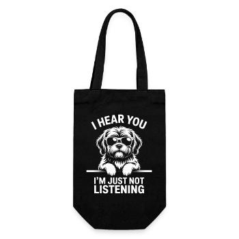 Lhasa Apso Sayings Funny Lhasa Apso Gift - Gift Bag for Bottles - black - Front