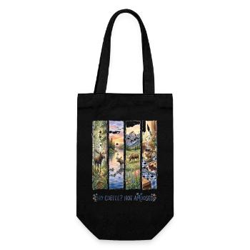 No Coffee Not Amoosed Moose - Gift Bag for Bottles - black - Front