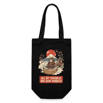 All My Troubles Are Soap Bubbles - Gift Bag for Bottles - black - Front