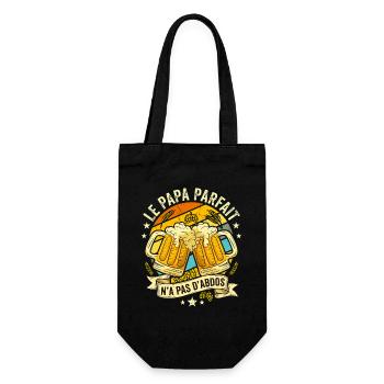 Papa Parfait N'a Pas D'abdos Humour Bière - Sac à bouteille - noir - Devant