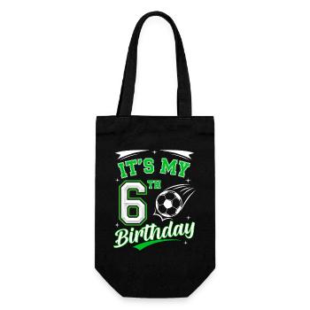 Its My 6th Birthday Soccer Boys 6 Years Birthday 6 - Sac à bouteille - noir - Devant