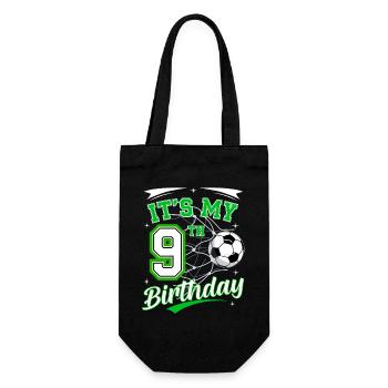 Its My 9th Birthday Soccer Boys 9 Years Birthday 9 - Gift Bag for Bottles - black - Front