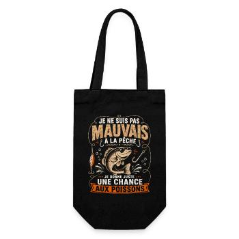 Pêche Humour Poisson Malicieux Cadeau Pêcheur - Sac à bouteille - noir - Devant