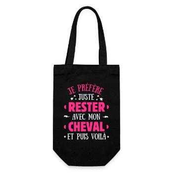 Je préfère juste rester avec Mon Cheval  - Sac à bouteille - noir - Devant