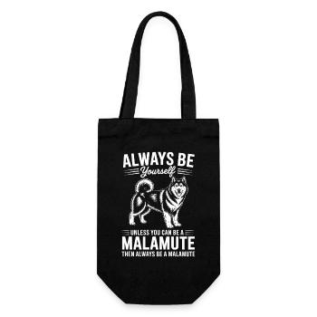 Alaskan Malamute Sprüche Alaskan Malamute Geschenk - Geschenkbeutel für Flaschen - Schwarz - Vorne