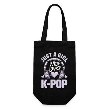 K-Pop - Gift Bag for Bottles - black - Front