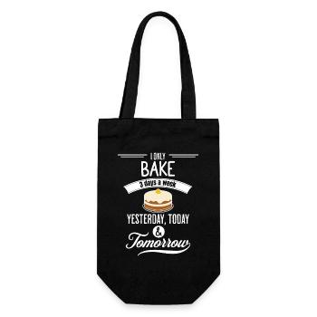 Funny Baking Quote - Gift Bag for Bottles - black - Front