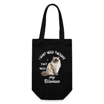 Birman Cat Therapy - Gift Bag for Bottles - black - Front