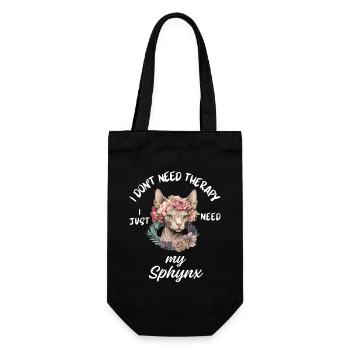 Sphynx Cat Therapy - Gift Bag for Bottles - black - Front