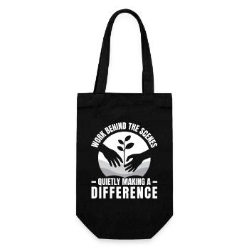 Social Worker Quote Work Behind The Scenes Social - Gift Bag for Bottles - black - Front