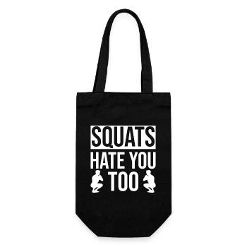 Gym Junkies Squats Hate You Too Calisthenics - Gift Bag for Bottles - black - Front