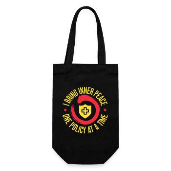 Insurance Agent Policy At A Time Funny Insurance - Gift Bag for Bottles - black - Front