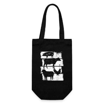 Farm animals - Gift Bag for Bottles - black - Front