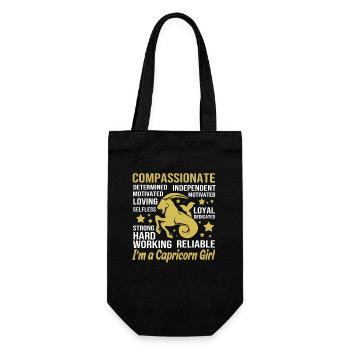 Zodiac sign Capricorn - Gift Bag for Bottles - black - Front