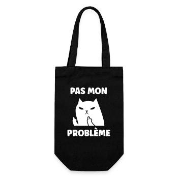 Chat insolent pas mon problème - Sac à bouteille - noir - Devant