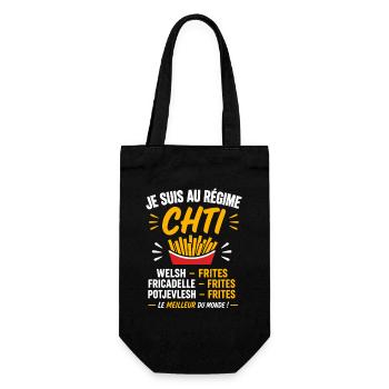 Chti Frites: Culture Nordique - Sac à bouteille - noir - Devant