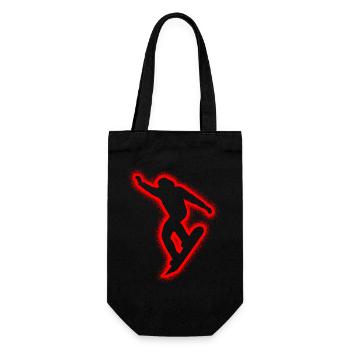 Snowboarders Snowboarding Kids Men's Snowboard - Gift Bag for Bottles - black - Front