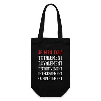 Je M'en Fous Totalement .. Complétement - Sac à bouteille - noir - Devant