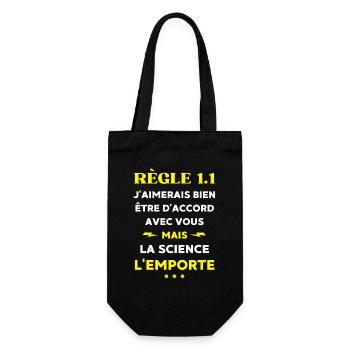 J'aimerais bien être d'accord mais la science  - Sac à bouteille - noir - Devant