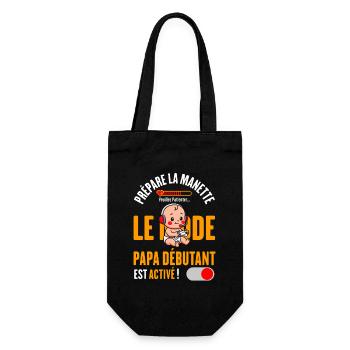 Mode Papa Débutant Activé Futur Papa - Sac à bouteille - noir - Devant