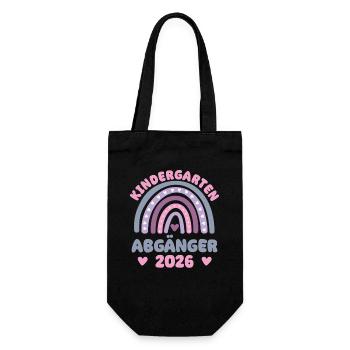 Abschied Kinder Kindergarten Abgänger 2026 - Geschenkbeutel für Flaschen - Schwarz - Vorne