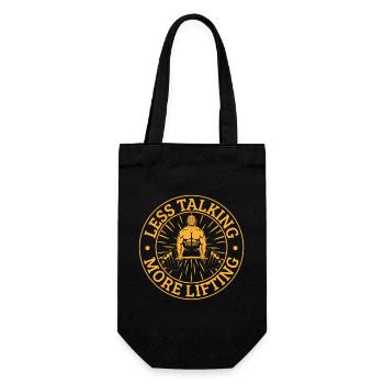 Fitness Motivation Bodybuilder More Lifting Gym - Geschenkbeutel für Flaschen - Schwarz - Vorne