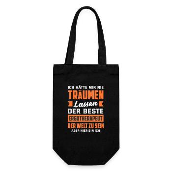 Bester Ergotherapeut - Geschenkbeutel für Flaschen - Schwarz - Vorne