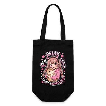 Détends-toi, on est tous une compétition folle. - Sac à bouteille - noir - Devant