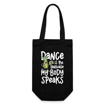Dancing is the language my body speaks - Gift Bag for Bottles - black - Front